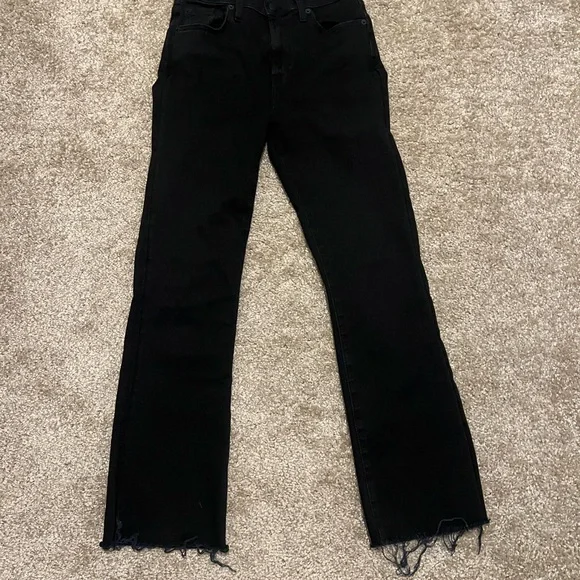 7 for all mankind high waist slim kick black 25 $153 - Picture 8 of 14